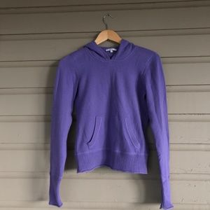 Vince Purple 100% Cashmere Cozy Sweater Hoodie